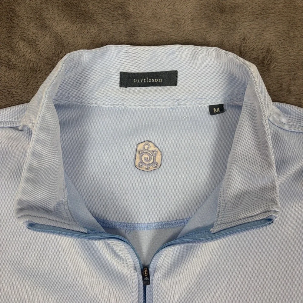 Turtleson Quarter Zip Pullover Mens Size 40 Blue Performance Golf Stonewall Logo